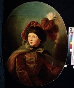 ""Porträtt av dvärgen Bi-Bi i makes uniform"" (Porträtt av dvärgen Bi-Bi) Målning av Jozef Grassi (1757-1838) Mikhail Kroshitsky Art Museum, Sevastopol (Sevastopol) Ukraina