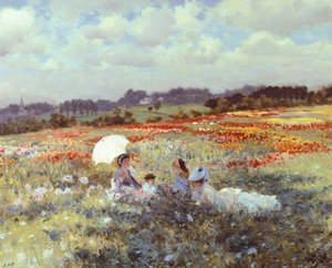 Fields near London, av Giuseppe de Nittis (1846-1884).