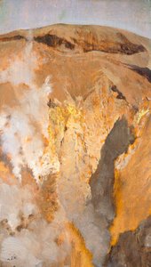 Fumarole of Mount Vesuvius, cirka 1871, av Giuseppe De Nittis (1846-1884), olja på duk, 305 x 18 cm av Giuseppe or Joseph de Nittis