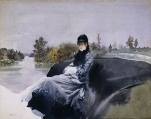 Dam i en vagn; Damen i bilen,