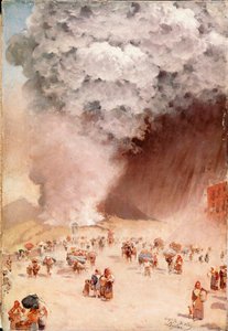 Regn av aska eller "" Vesuvens utbrott"" Målning av Giuseppe De Nittis av Giuseppe or Joseph de Nittis