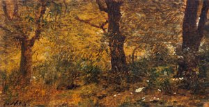 Studie av trä av Giuseppe or Joseph de Nittis