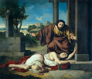 Leviten från Efraim, av Giustiniano degli Avancini (1807-1843). av Giustiniano Degli Avancini