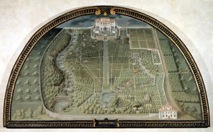 Villa di Pratolino av Giusto Utens (1500-talet).