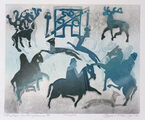 Pictisk jaktscen III, 1995 (monotypi)