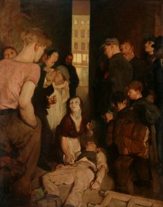 En gatuolycka av Glyn Warren Philpot