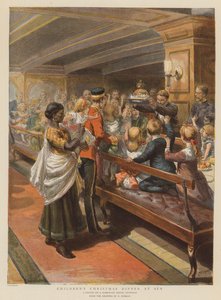 Barnens julmiddag till sjöss (chromolitho)
