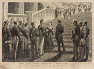 Drottning Victoria tar emot kung Louis Philippe på Windsor Castle