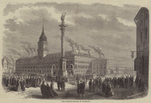 Palace Square at Warszawa (gravering)