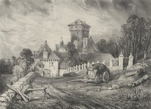 Slottet i Pesteil i Polminhac, 1832.