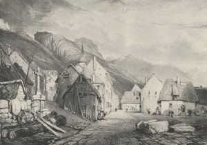 Ingången till byn Les Bains, 1831