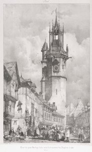 Pittoreska och romantiska resor i antikens Frankrike, Normandie: Tour du Gros-Horlage, Évreux av Godefroy Engelmann