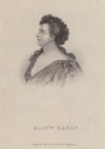 Elizabeth Barry, engelsk skådespelerska (gravyr)