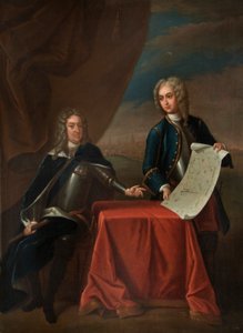 John Churchill och John Armstrong (olja på duk)