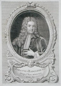 Porträtt av John Radcliffe (1650-1714) från 