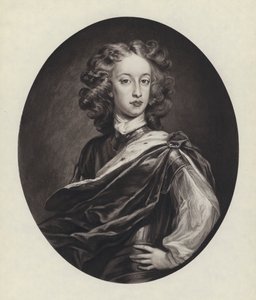 William, hertig av Gloucester, son till drottning Anne (litho)