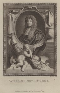William Russell, Lord Russell, engelsk politiker (gravyr) av Godfrey (after) Kneller
