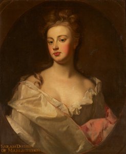 Porträtt av Sarah, hertiginnan av Marlborough (olja på duk) av Godfrey (circle of) Kneller