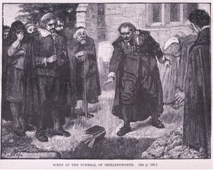 Scen vid begravningen av Chillingworth AD 1644