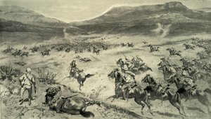 "The Last Stand Made By the Boers Before Kimberley-charge of British Cavalry", 1900 av Godfrey Douglas Giles
