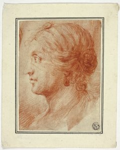 Byst av kvinna i profil till vänster av Godfrey Kneller