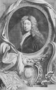 Porträtt av Thomas markis av Wharton (1648-1715), graverad av Jacob Houbraken (1698-1780), publicerad av P. Knanton, 1744