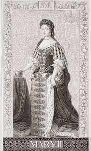 Drottning Mary II (1662-94) från "Illustrationer av engelsk och skotsk historia", volym II.