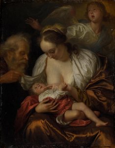 Den heliga familjen med en ängel av Godfried Schalcken