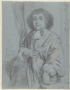 Porträtt av en stående gentleman Konstbok eller studiealbum av Caspar Netscher (serietitel)