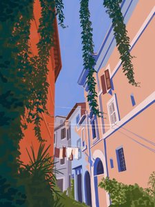 En charmig europeisk gata av Goed Blauw