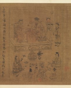 The Classic of Filial Piety, c.1085 (bläck och färg på siden)