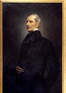 Porträtt av Alphonse de Lamartine (1790 -1869) poet och politiker. Målning av Gonzague Privat (1843 -?) av Gonzague Privat