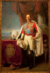 Alfonso XIII av Spanien - Porträtt av Alfons XIII - Målning av Gonzalo Bilbao Martinez (1860-1938), olja på duk