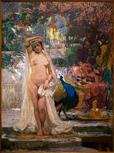 The Chaste Suzanne - Målning av Gonzalo Bilbao Martinez (1860-1938), Olja på duk, cirka 1914 - Museum of Fine Arts i Sevilla, Spanien