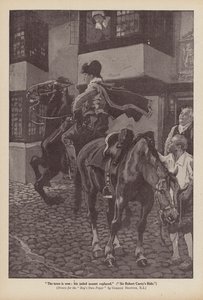 Sir Robert Careys ritt (litografi) av Gordon Frederick (after) Browne