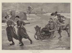 Towing My Lady Home (litho) av Gordon Frederick (after) Browne