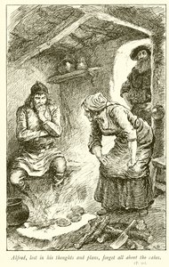 Alfred bränner kakorna av Gordon Frederick Browne