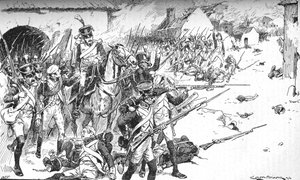 Kolumn efter kolumn tvingade sig in i byn, bara för att kastas tillbaka, 1896, 1902 av Gordon Frederick Browne