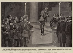 Greve von Waldersee vid kung Humberts grav i Pantheon av Gordon Frederick Browne