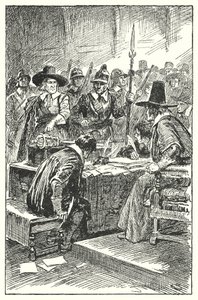 Cromwell utvisar det långa parlamentet (litho) av Gordon Frederick Browne