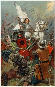 "The Maid inspirerade sina landsmän med sin egen tro och mod", illustration från "Heroes und Heroines of English History" av Alice S. Hoffman