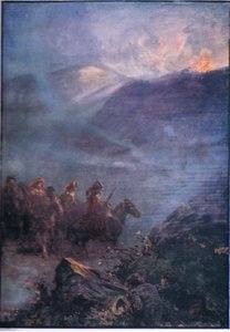 The War path of the Doones, från Lorna Doone pub.by W & R Chambers Ltd, 1921 av Gordon Frederick Browne