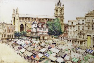 Norwich: Market Place och Church of St. Peter Mancroft av Gordon Mitchell Forsyth