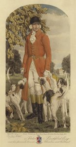 Peter Beckford Esq och hans favorithundar Shameless and Brilliant (färg litho) av Gordon Ross