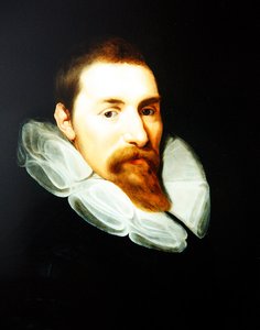 Ett porträtt av en gentleman (olja på panel) av Gortzius (style of) Geldorp