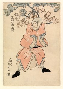 Skådespelaren Bando Mitsugoro III, i delen av Tokoshiro eller möjligen Dojishiro, ca 1808-25 (träsnitt i färg)