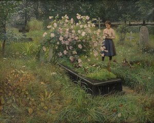 Kyrkogårdsscen av Gottfrid Kallstenius