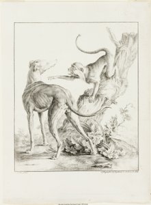 Hund och apa av Gottfried Engelmann