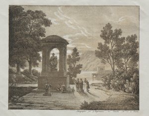 Bok med litografiförsök med olika ritmetoder som färgpenna, penna, pensel..., ca. 1816.