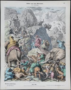 Hannibal korsar Alperna från Münchener Bilderbogen av Gottlob Heinrich Leutemann